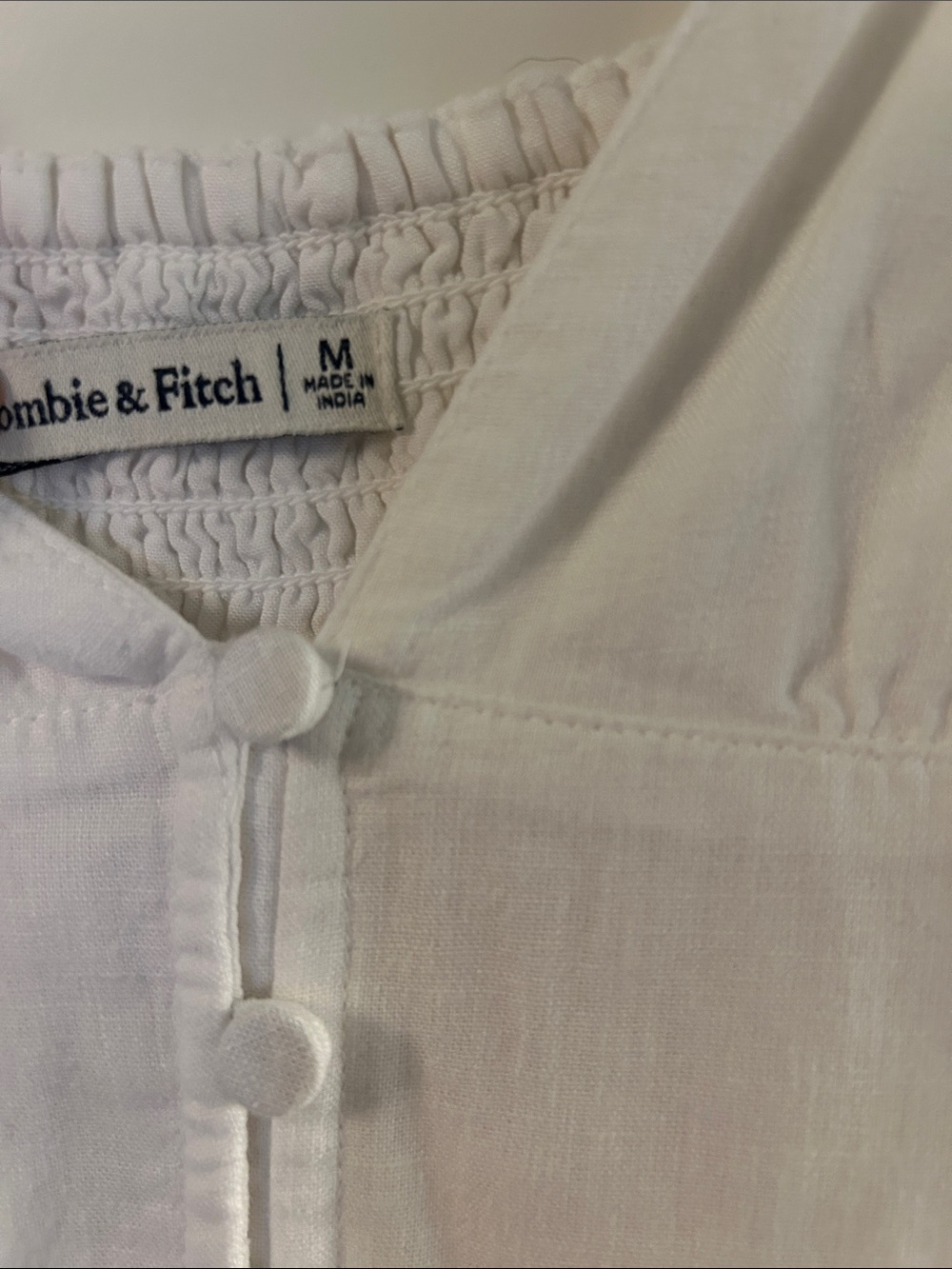 Abercrombie & Fitch Ivory Button-Front Dress - Picture 2 of 3